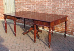 English Regency Period Extending Dining Table with centre pedestal,  Circa 1810