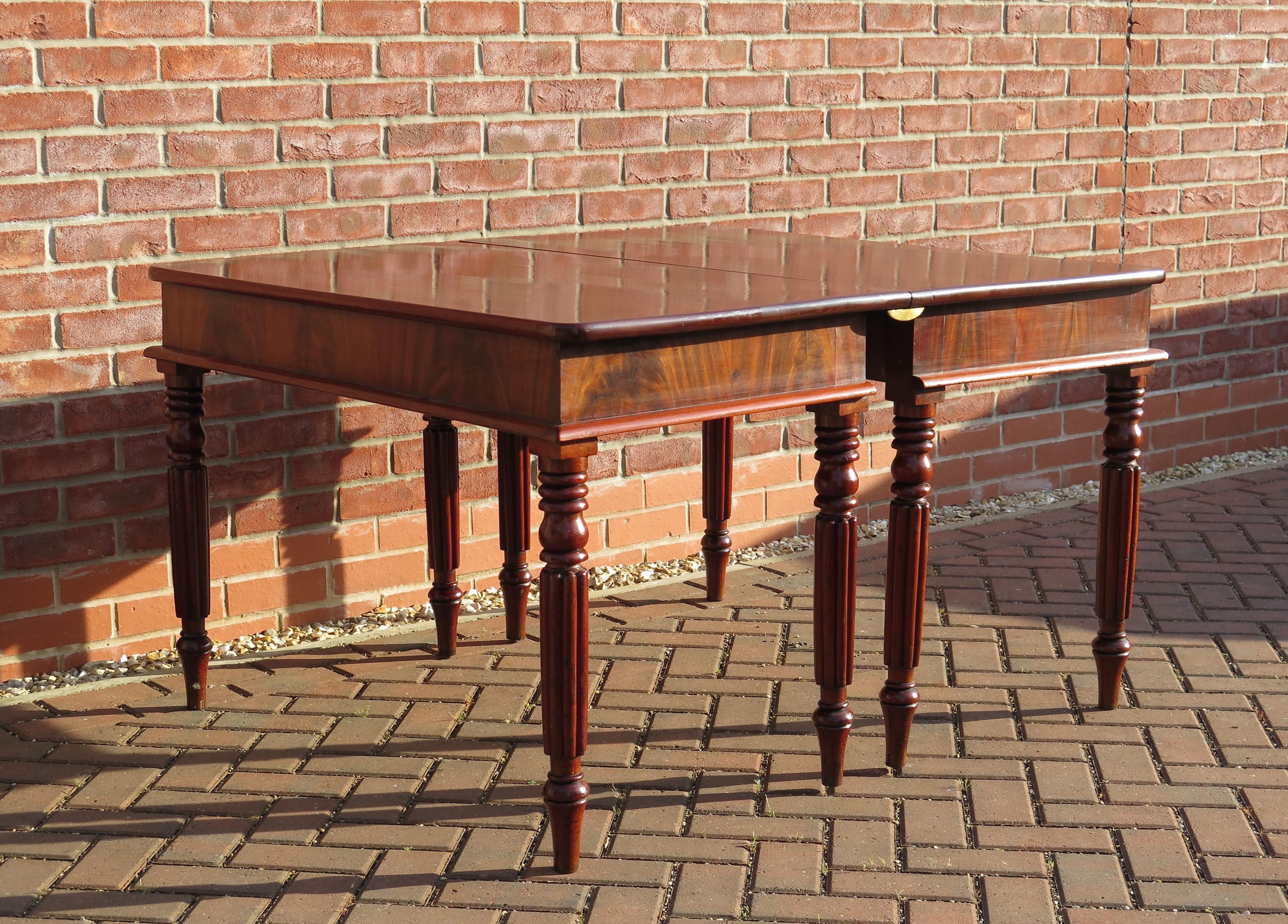 Brass English Regency Period Extending Dining Table with centre pedestal,  Circa 1810 For Sale