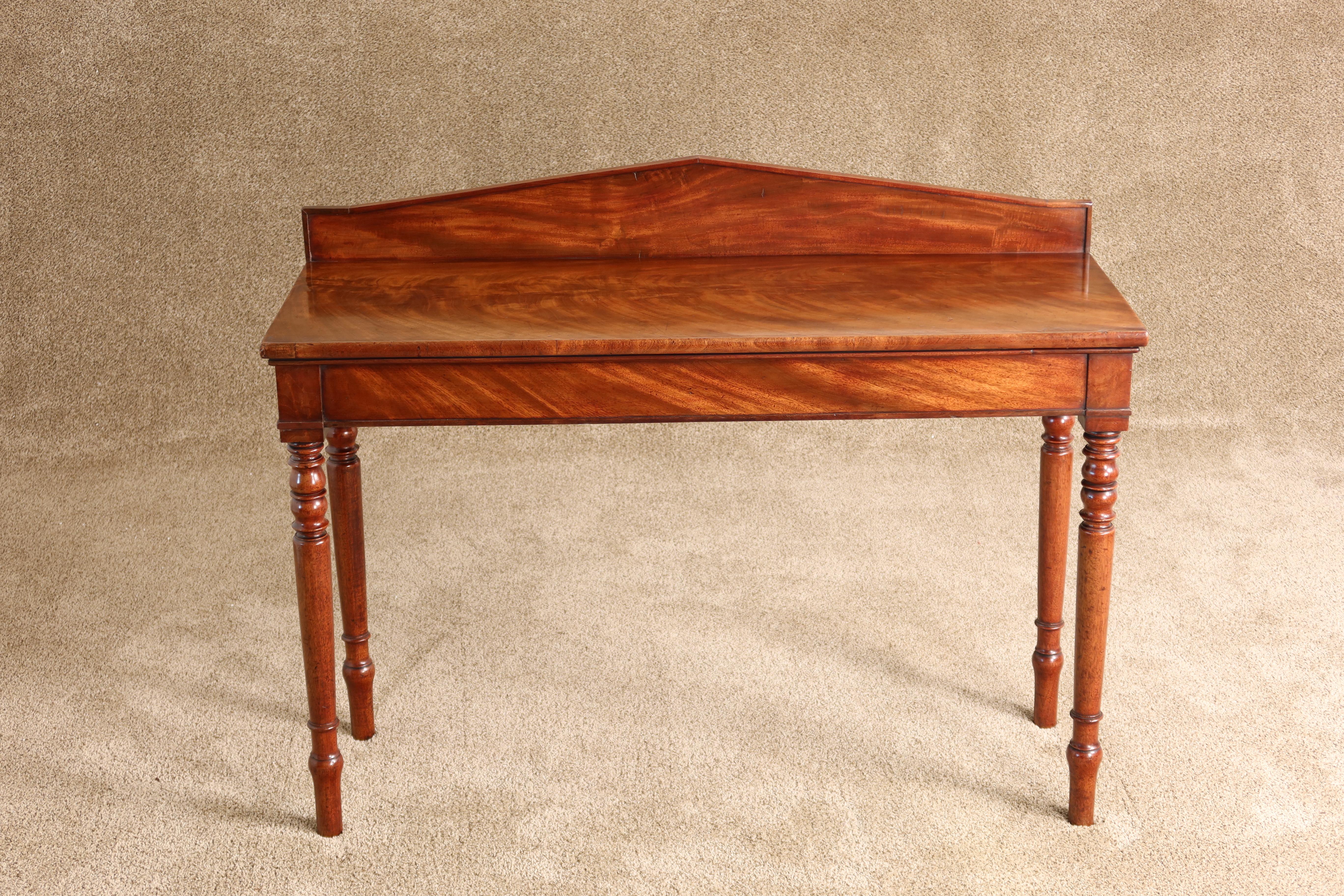 Early 19th Century English Regency Period Faded Mahogany Console Table with Gallery, circa 1825