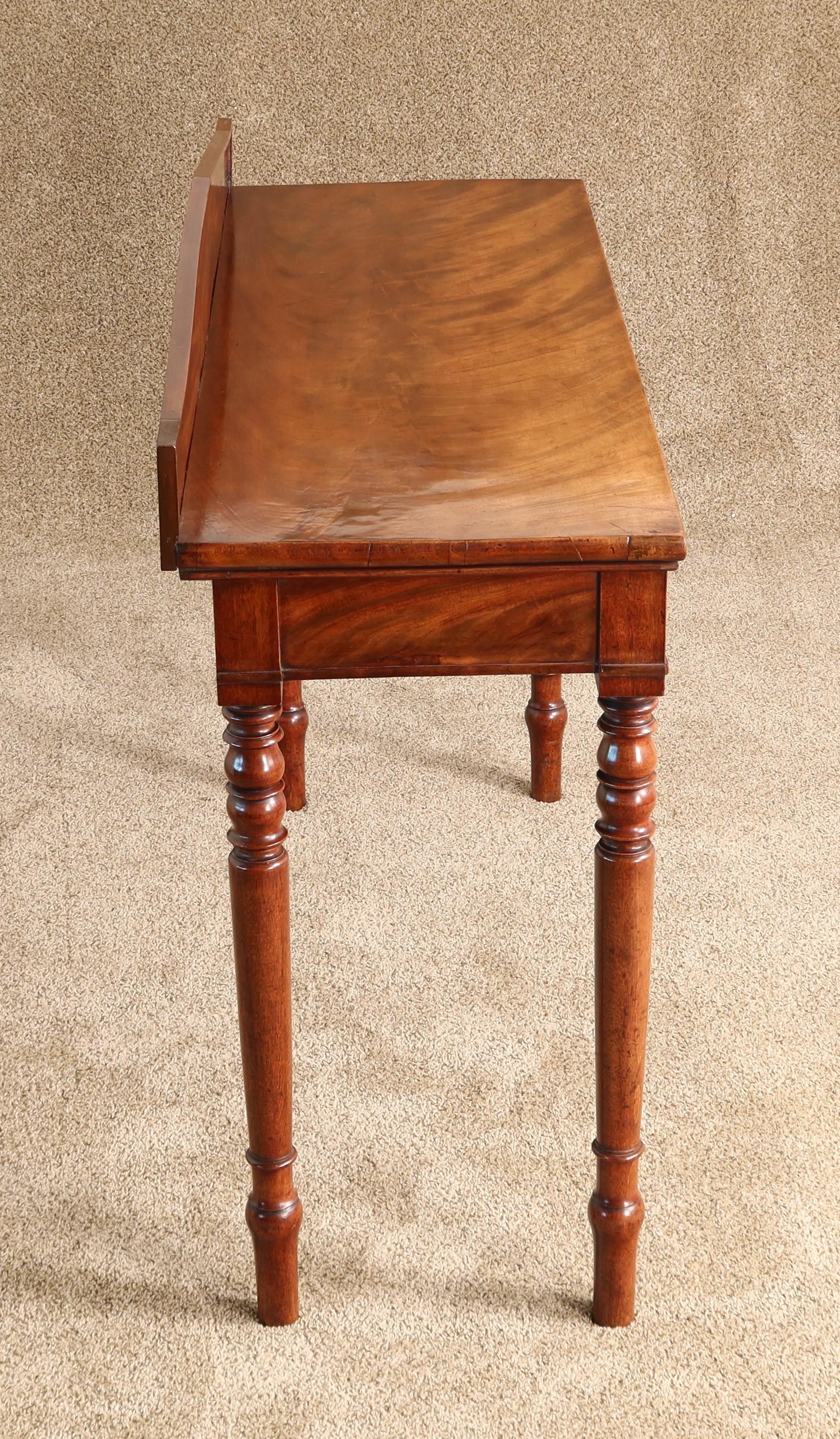 English Regency Period Faded Mahogany Console Table with Gallery, circa 1825 3