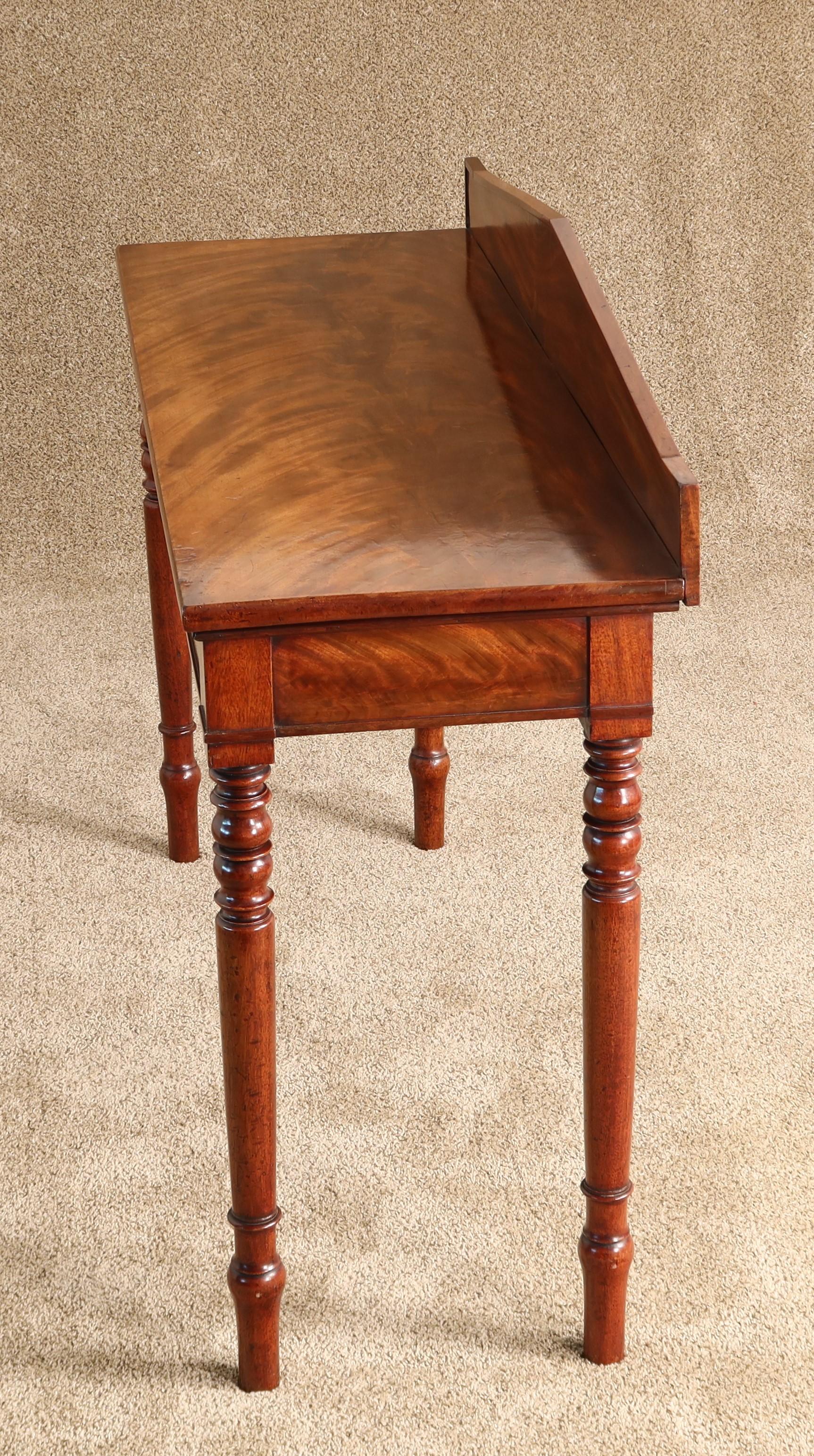 English Regency Period Faded Mahogany Console Table with Gallery, circa 1825 4