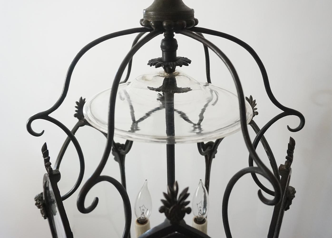 Lanterne « Gothic » en bronze et fer de la période Régence anglaise, vers 1810 en vente 1