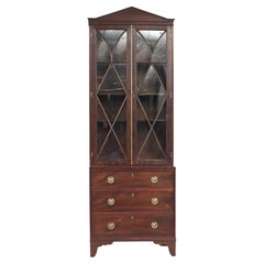 English Regency Period Mahogany and Glass Bookcase, Circa 1820