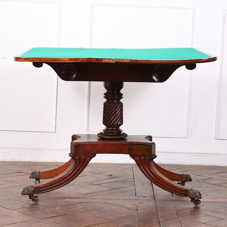 English Regency Period Mahogany Card Table 1