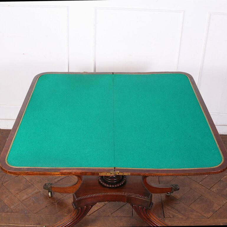 English Regency Period Mahogany Card Table 2