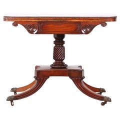 English Regency Period Mahogany Card Table