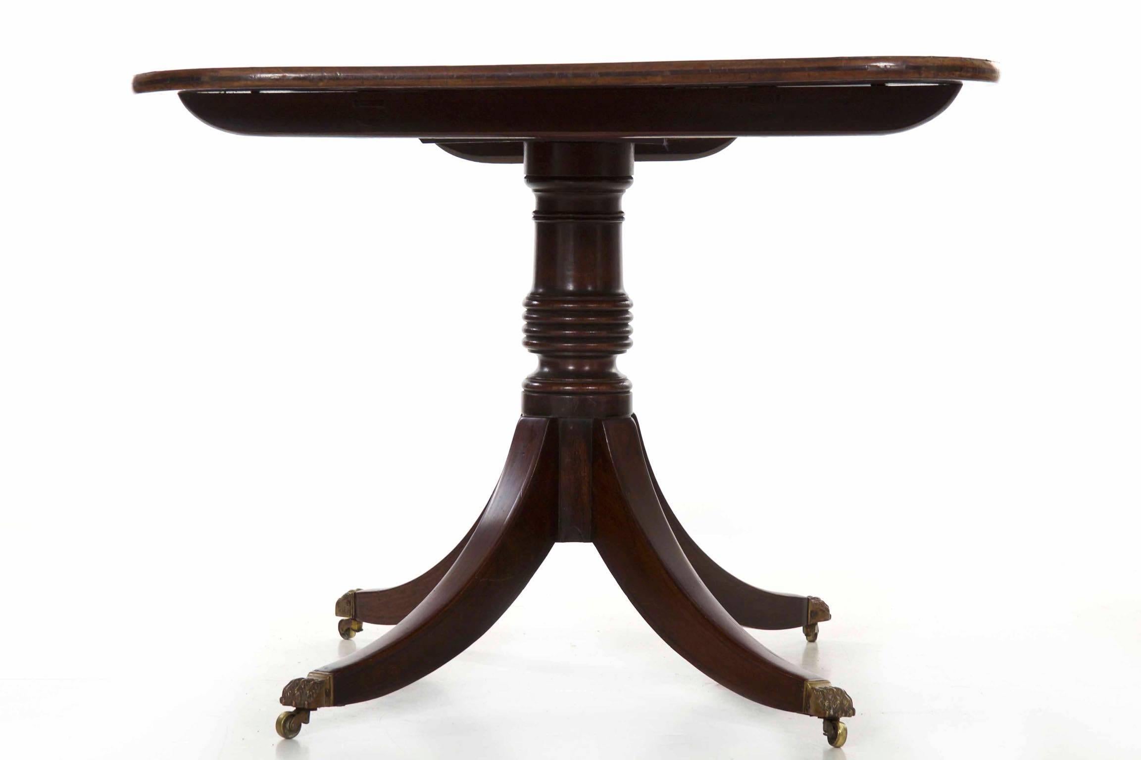 English Regency Period Mahogany & Coromandel Antique Breakfast Table, circa 1820 13