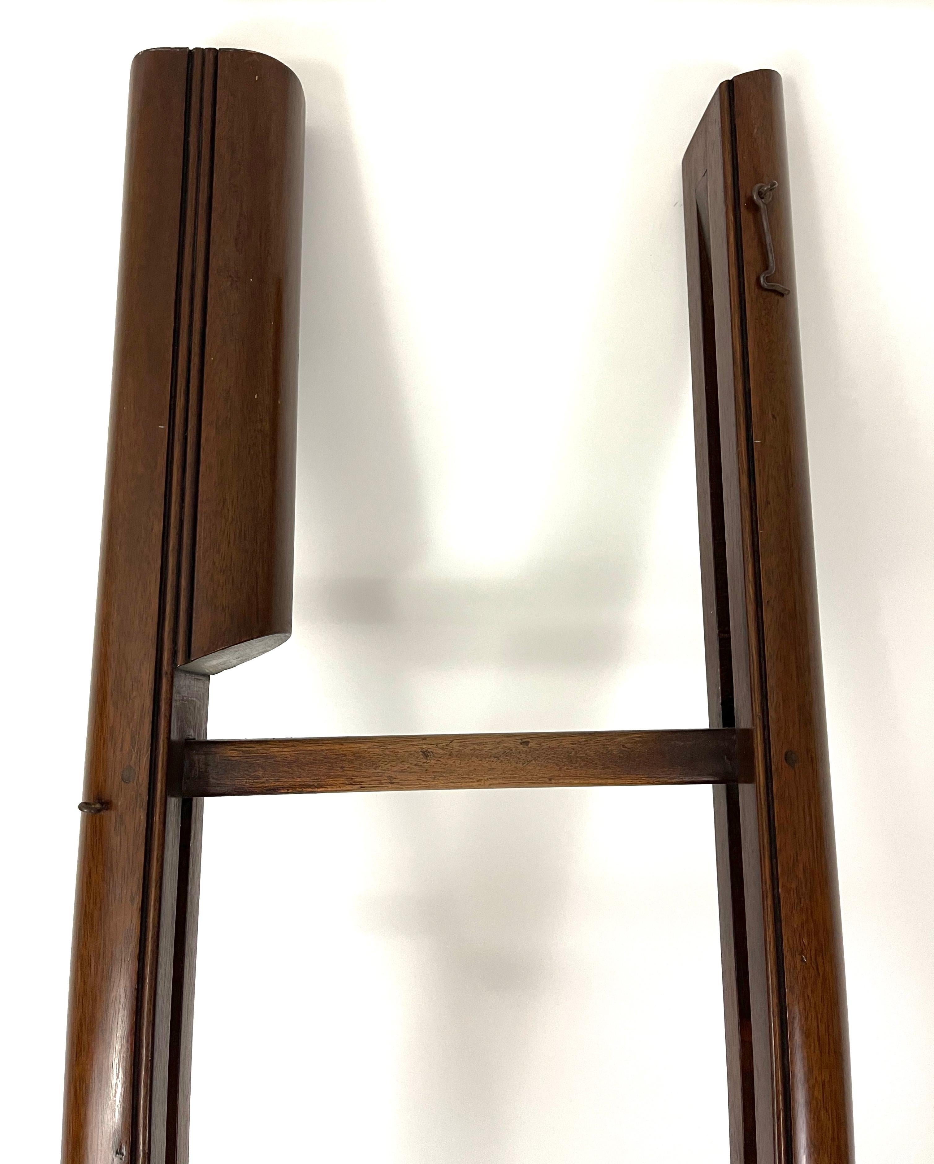 English Regency Period Mahogany Folding Library Ladder In Good Condition In Essex, MA