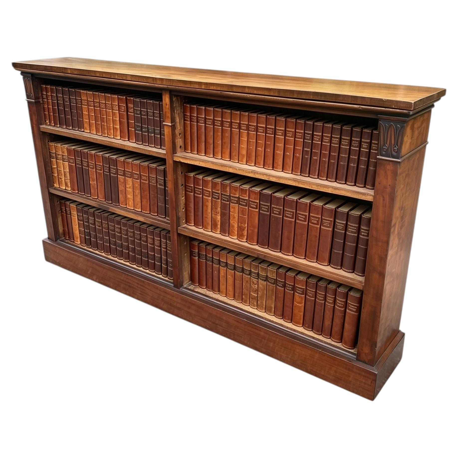 Librerie a scaffali aperti in mogano del periodo della Reggenza inglese