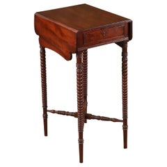 English Regency Period Small Mahogany Drop Leaf Table, circa 1820