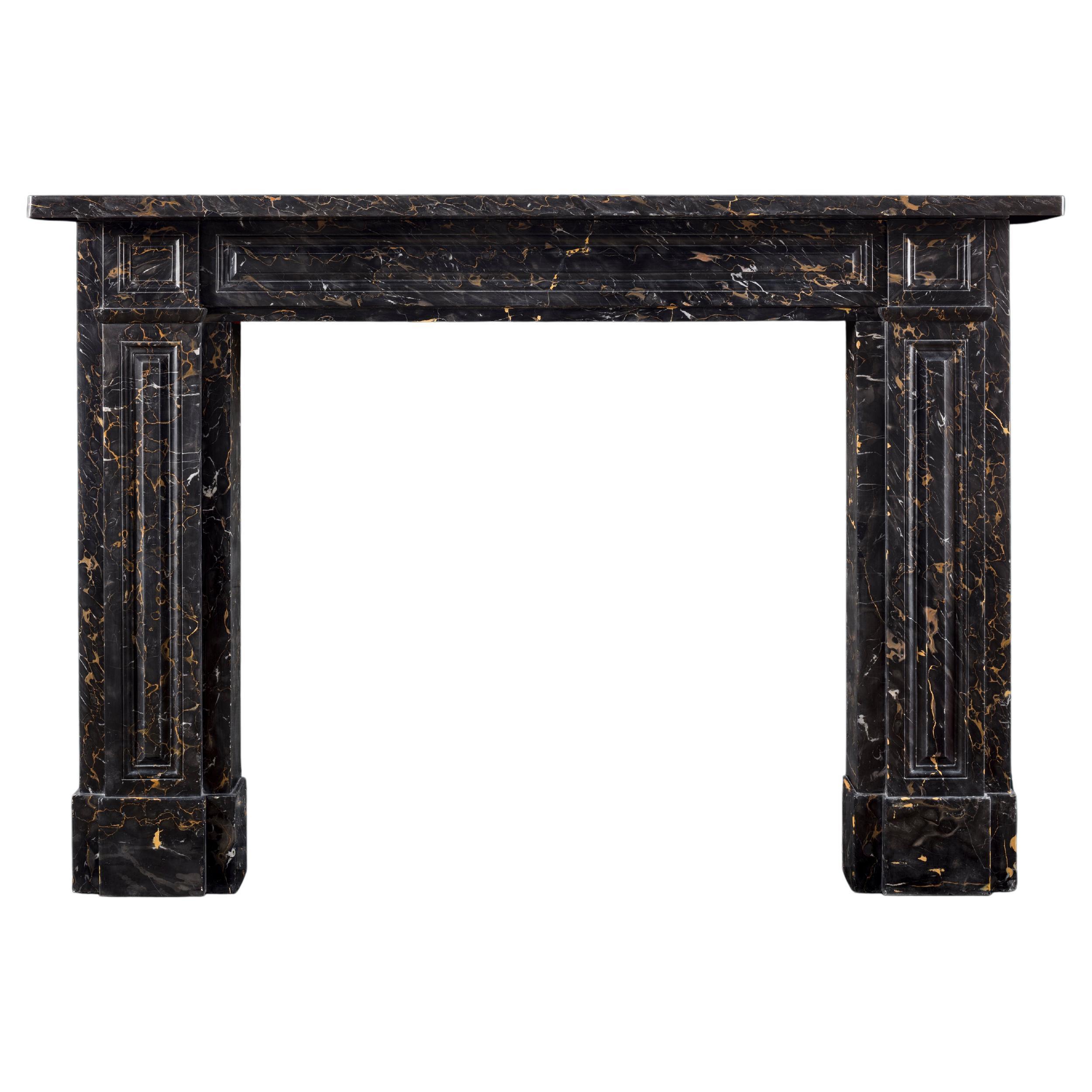 English Regency Portoro Marble Fireplace Surround For Sale