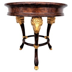English Regency Rams Head Gilded Occasional Table