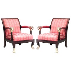 English Regency Red Armchairs