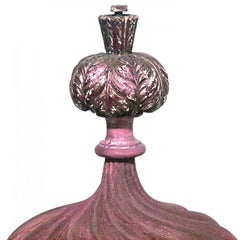 English Regency Red Painted Finials