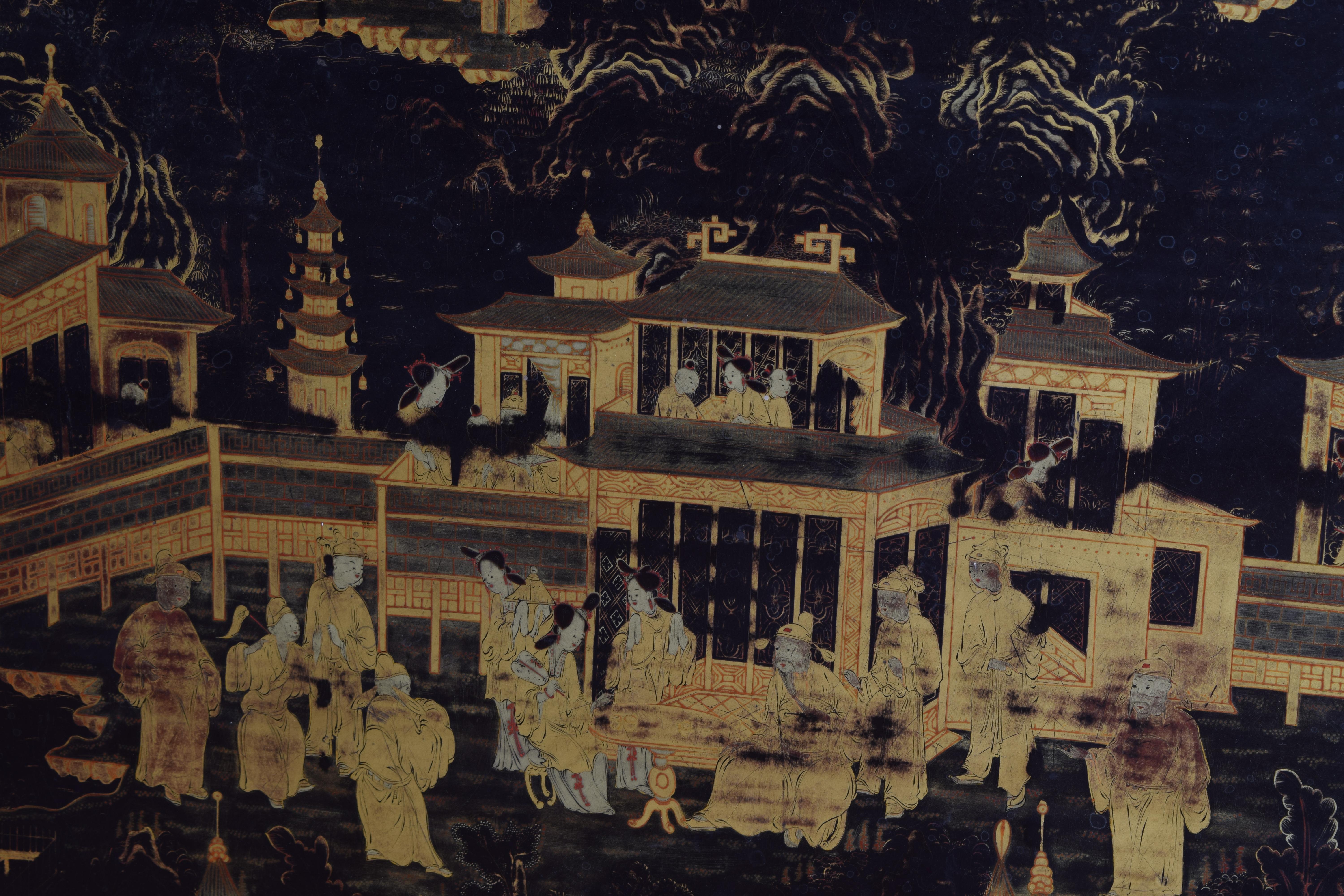 Englischer Regency-Revival-Tisch mit Chinoiserie-Kippplatte, ca. 1865 im Angebot 4