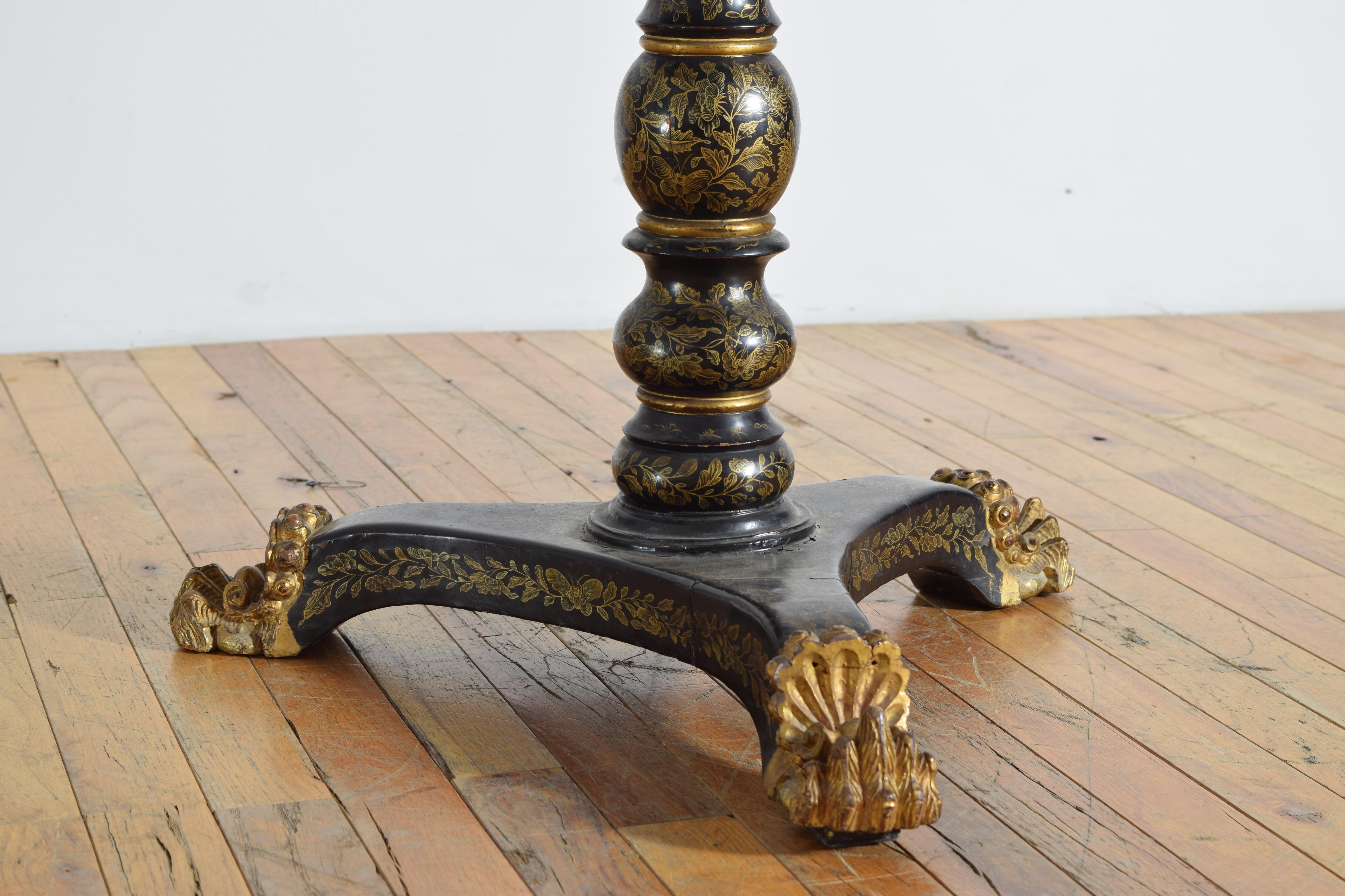 Englischer Regency-Revival-Tisch mit Chinoiserie-Kippplatte, ca. 1865 im Angebot 1