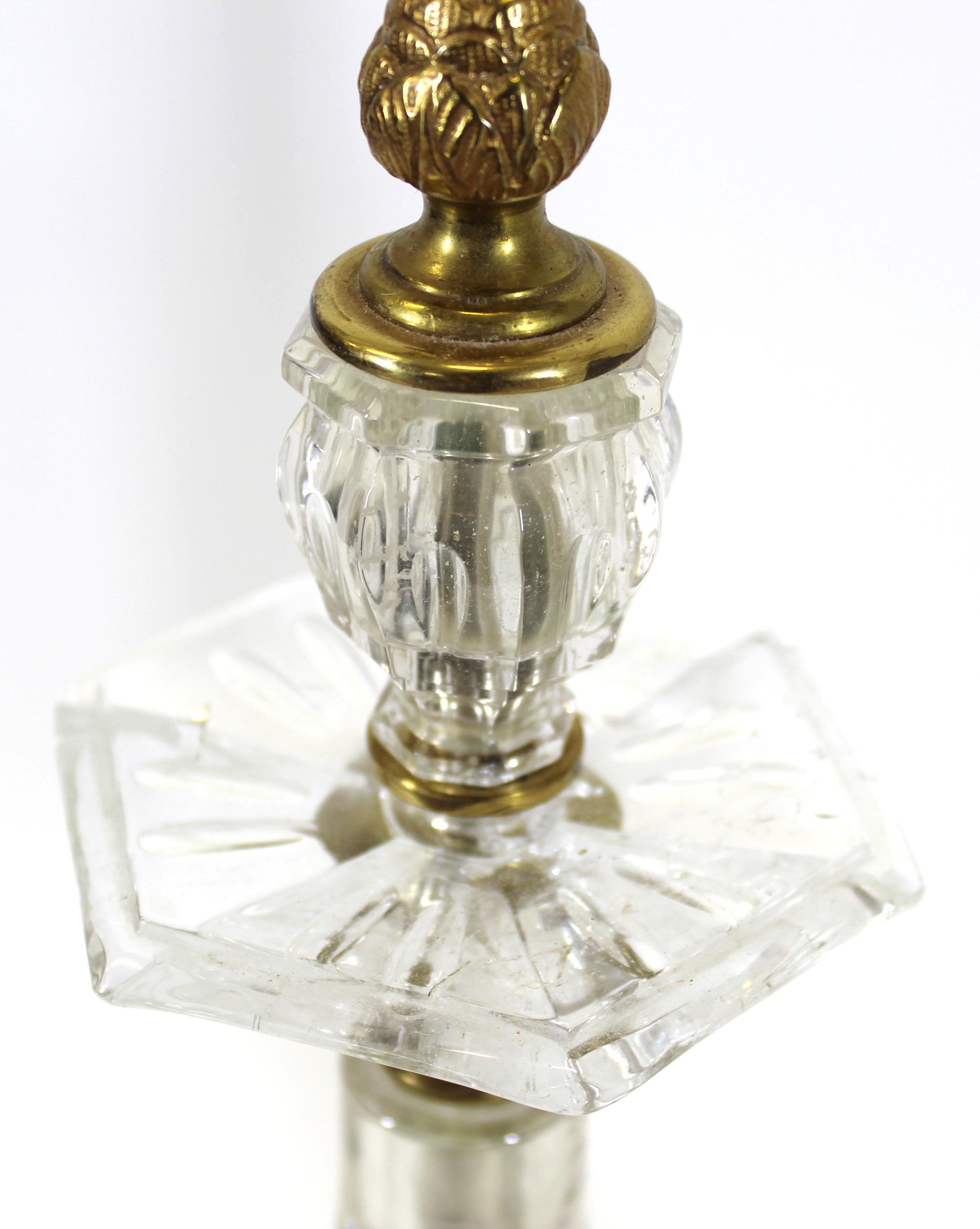 English Regency Rock Crystal & Gilt Bronze Lamps 4