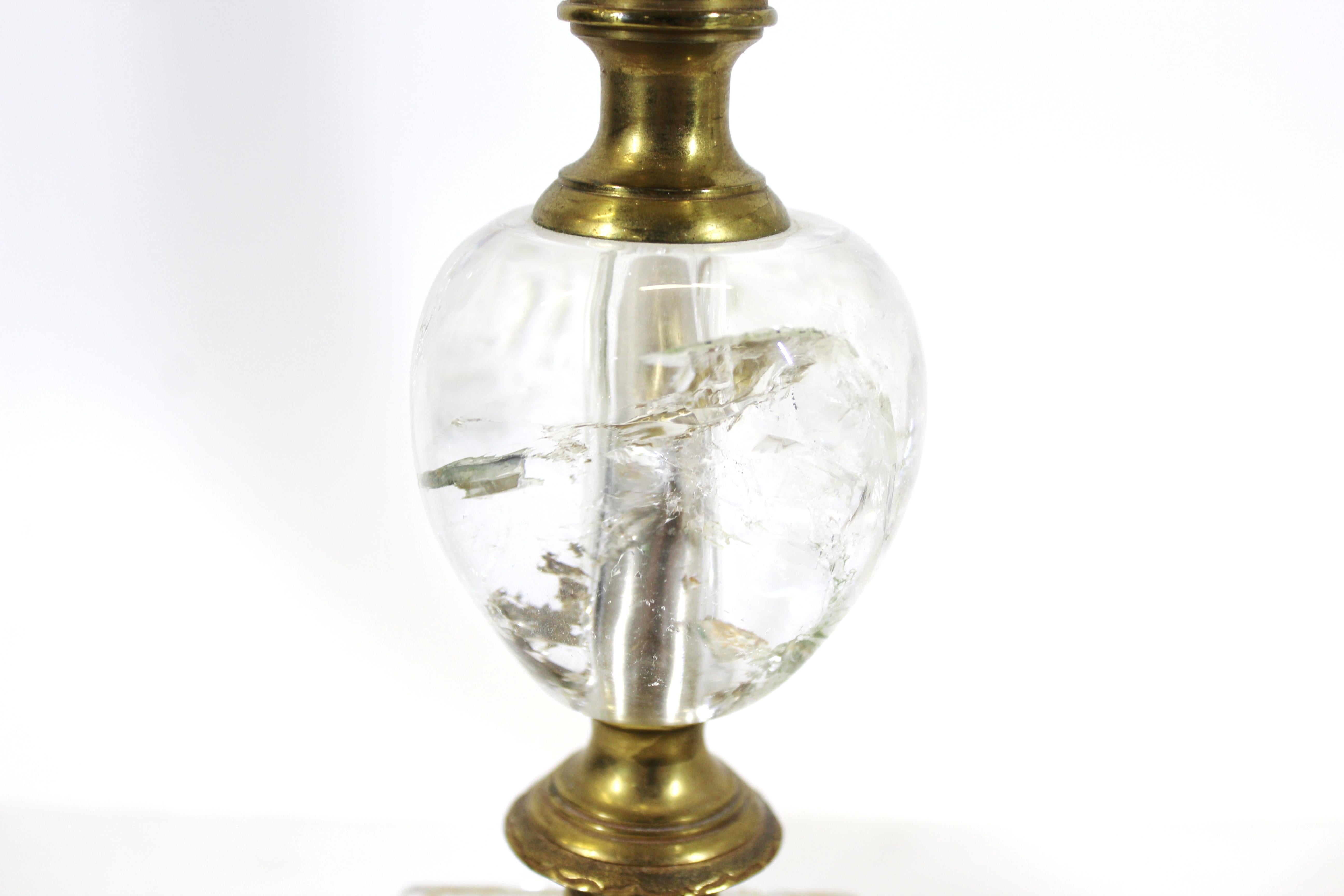 English Regency Rock Crystal & Gilt Bronze Lamps 5