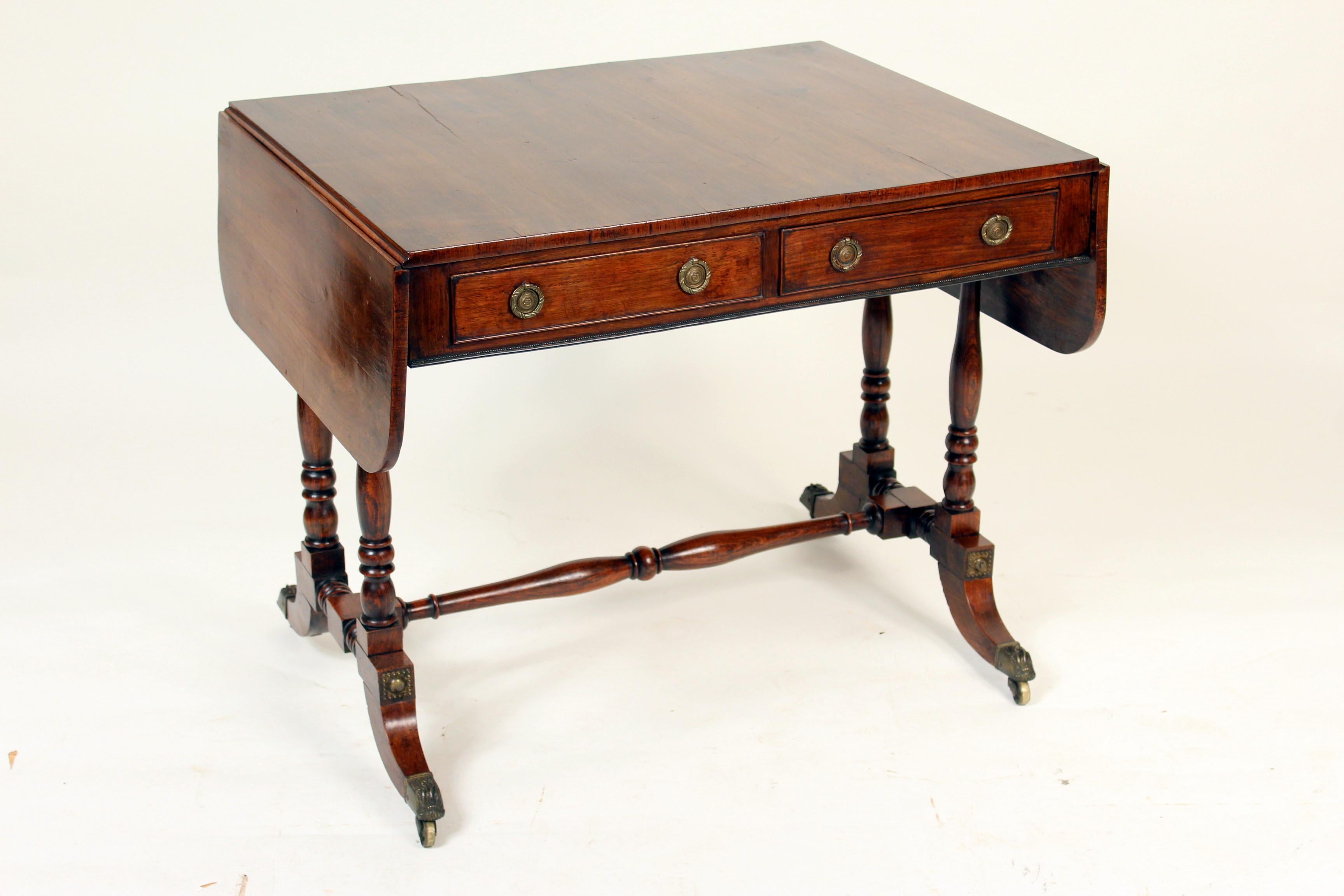 Early 19th Century English Regency Rose Wood Sofa Table