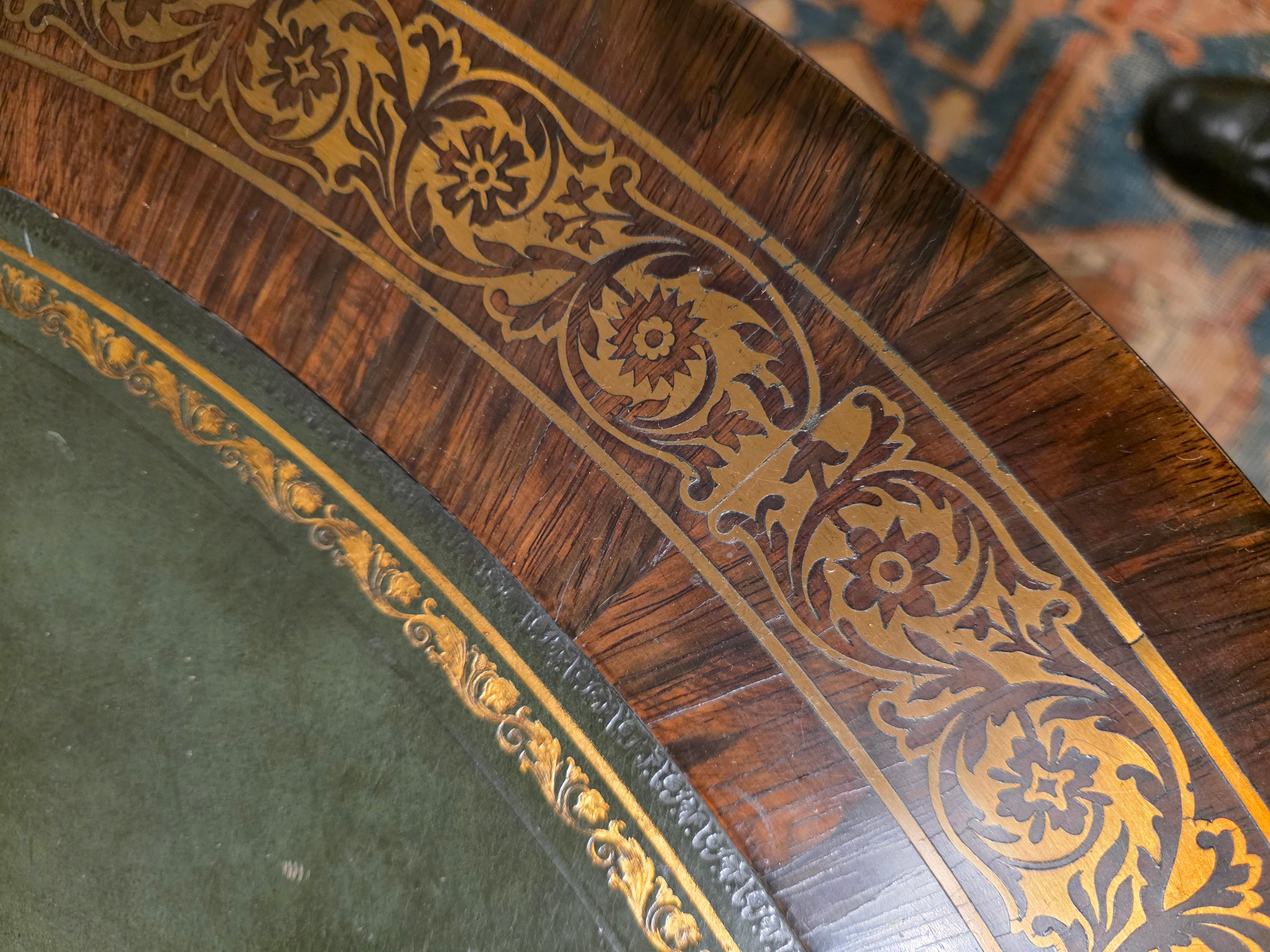 English Regency Rosewood and Brass Tilt-Top Table im Angebot 11