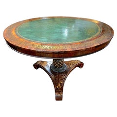 English Regency Rosewood and Brass Tilt-Top Table