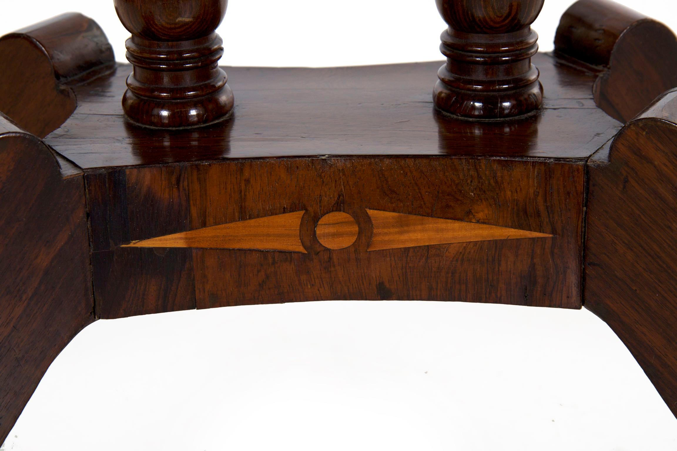 English Regency Rosewood Antique Games Card Table, circa 1815 5