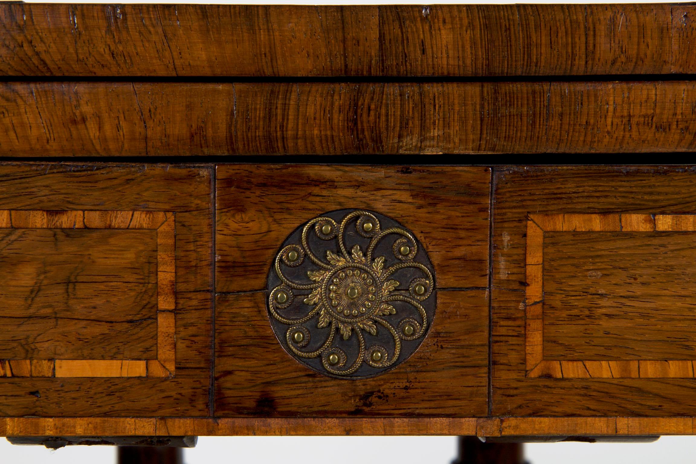 English Regency Rosewood Antique Games Card Table, circa 1815 3