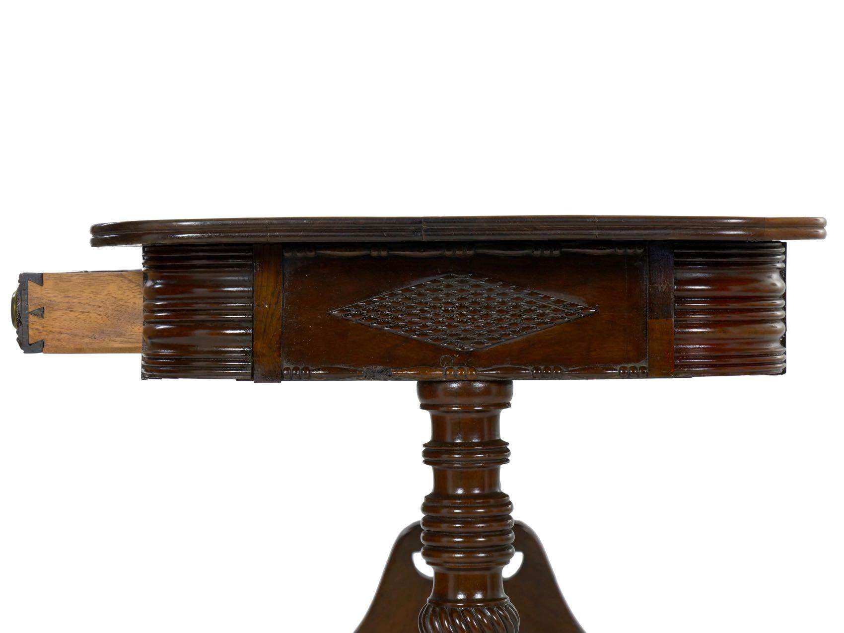 English Regency Rosewood Antique Writing Table Desk Console, circa 1820 6