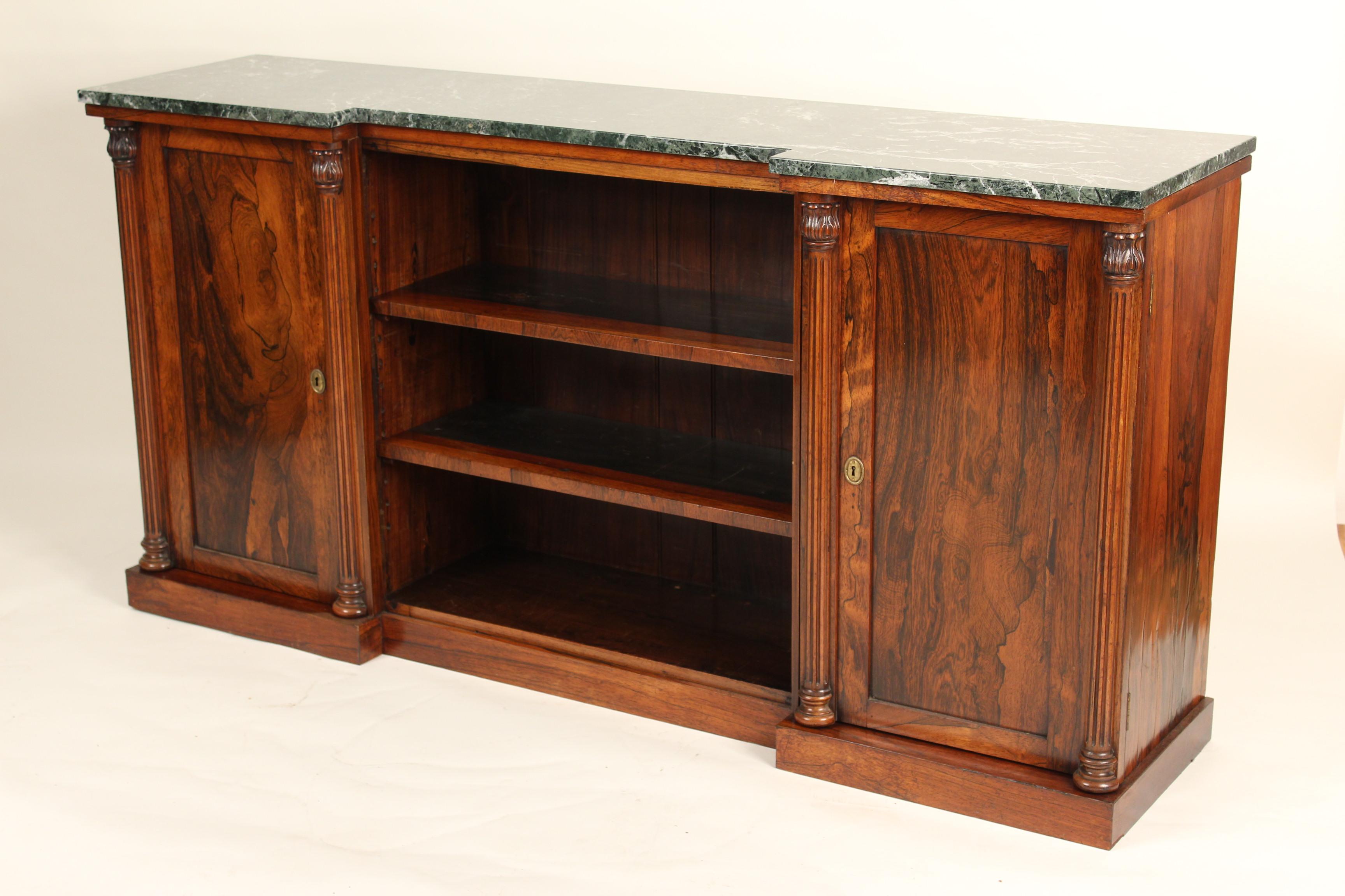 English Regency Rosewood Bookcase In Good Condition In Laguna Beach, CA