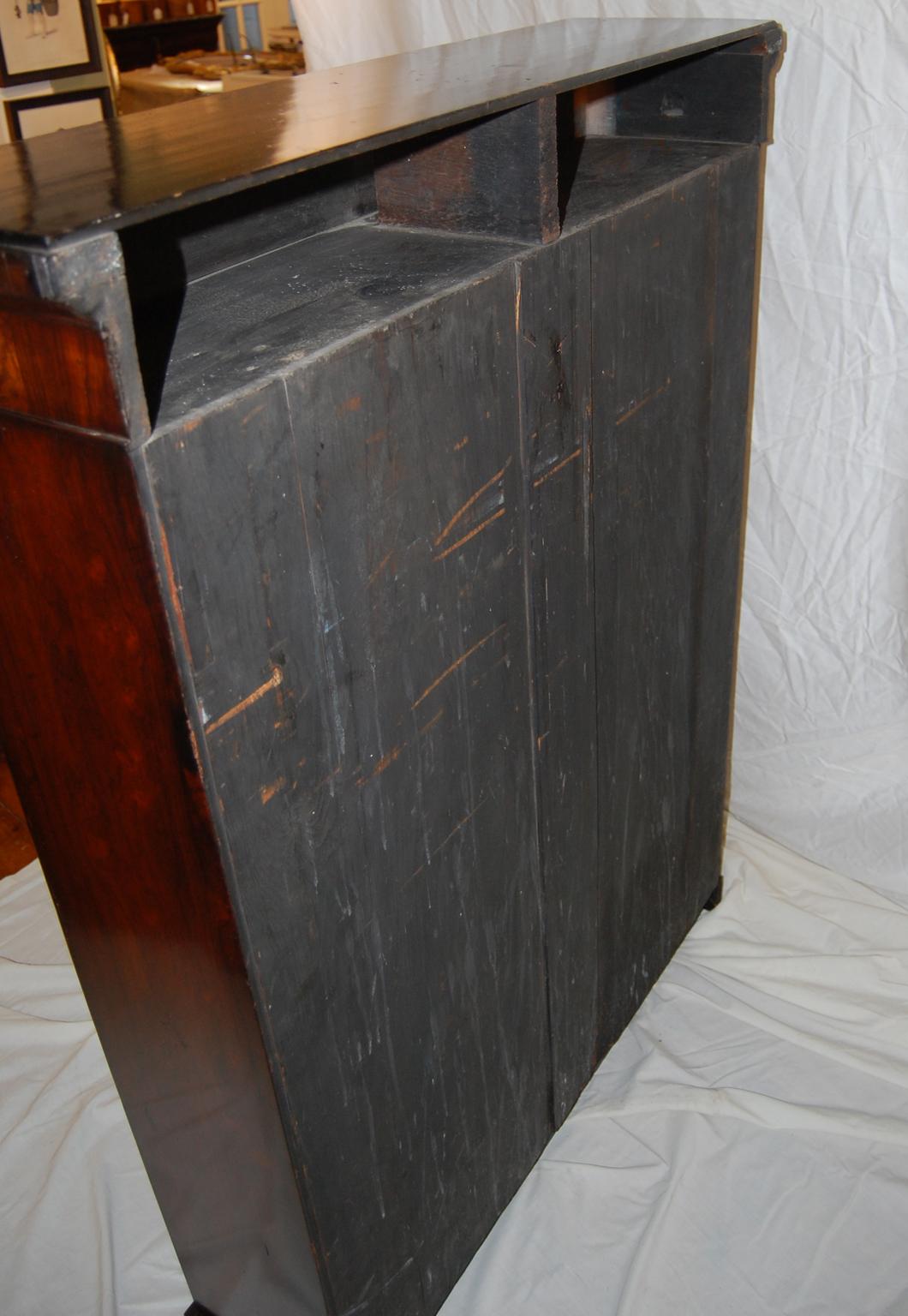 English Regency Rosewood Bookcase with Ebonized Detailing Adjustable Shelves 4