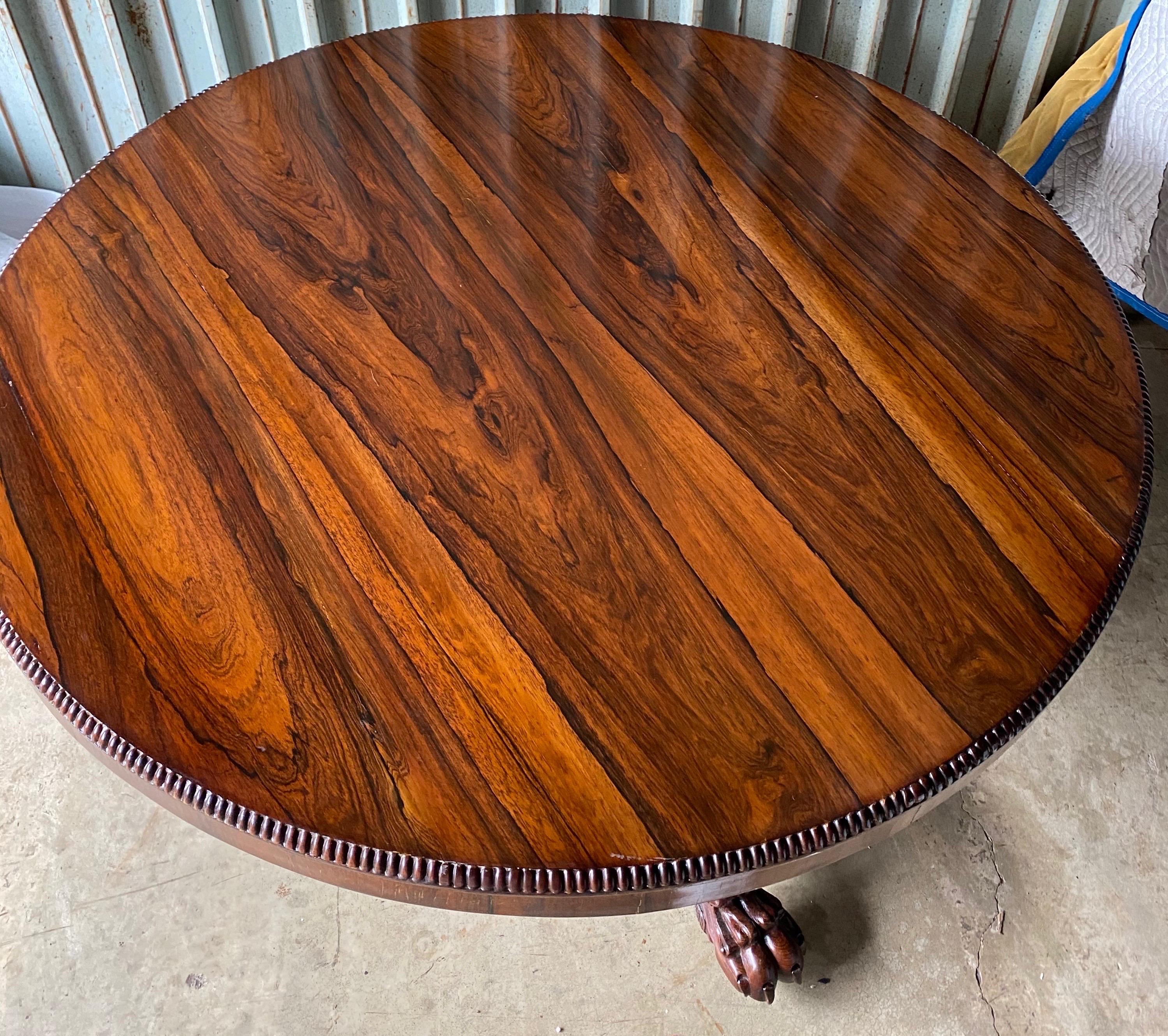 English Regency Rosewood Center Table 1
