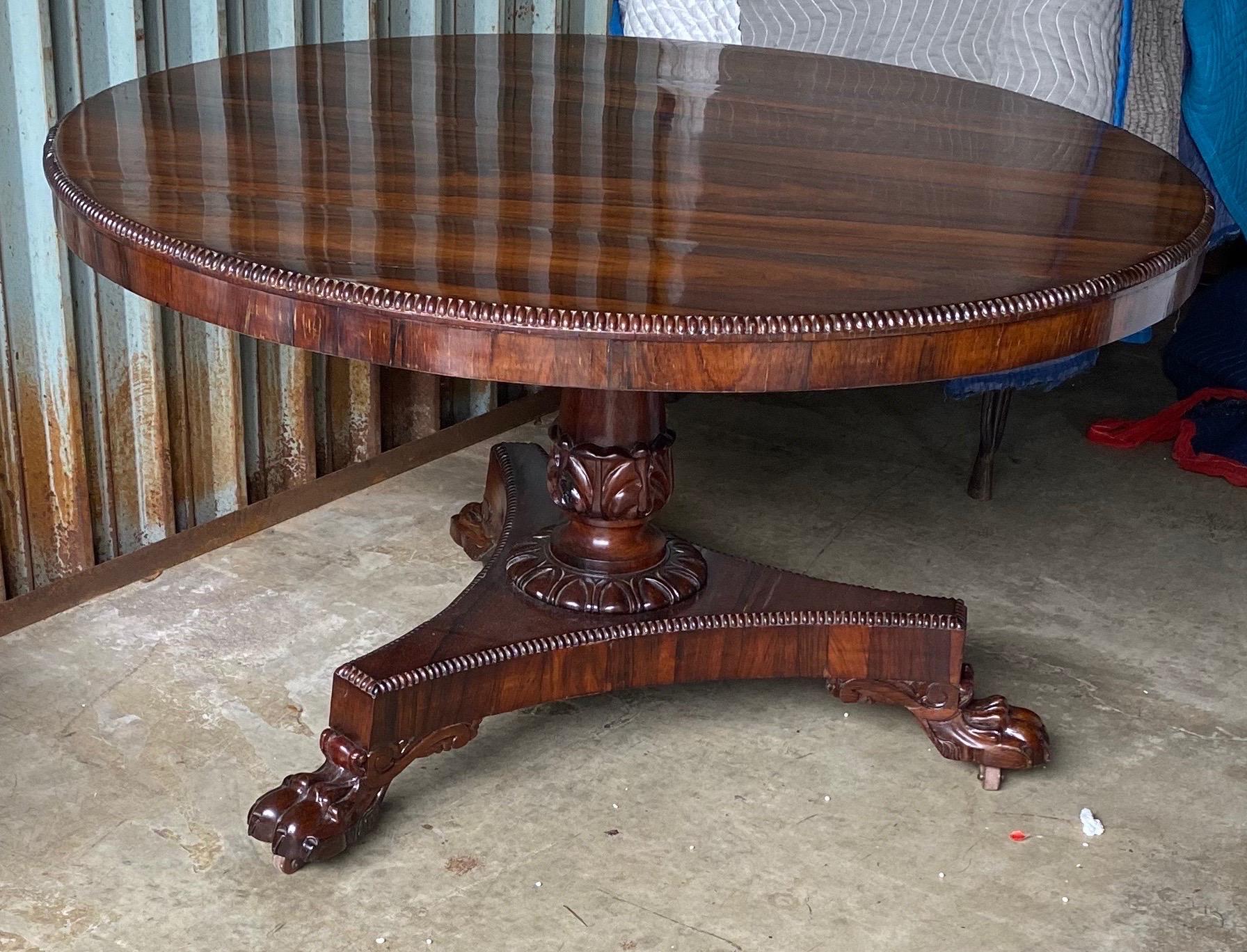 English Regency Rosewood Center Table 2