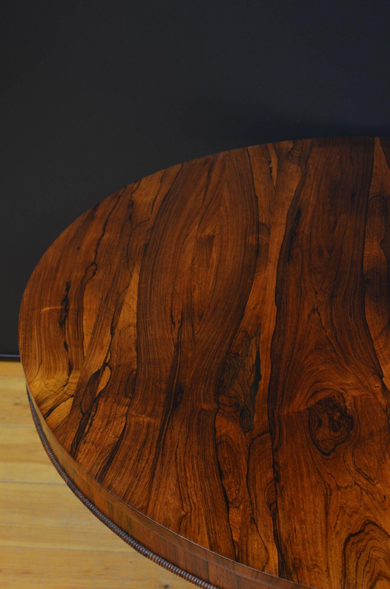 Table centrale anglaise Regency en bois de rose Bon état - En vente à Whaley Bridge, GB