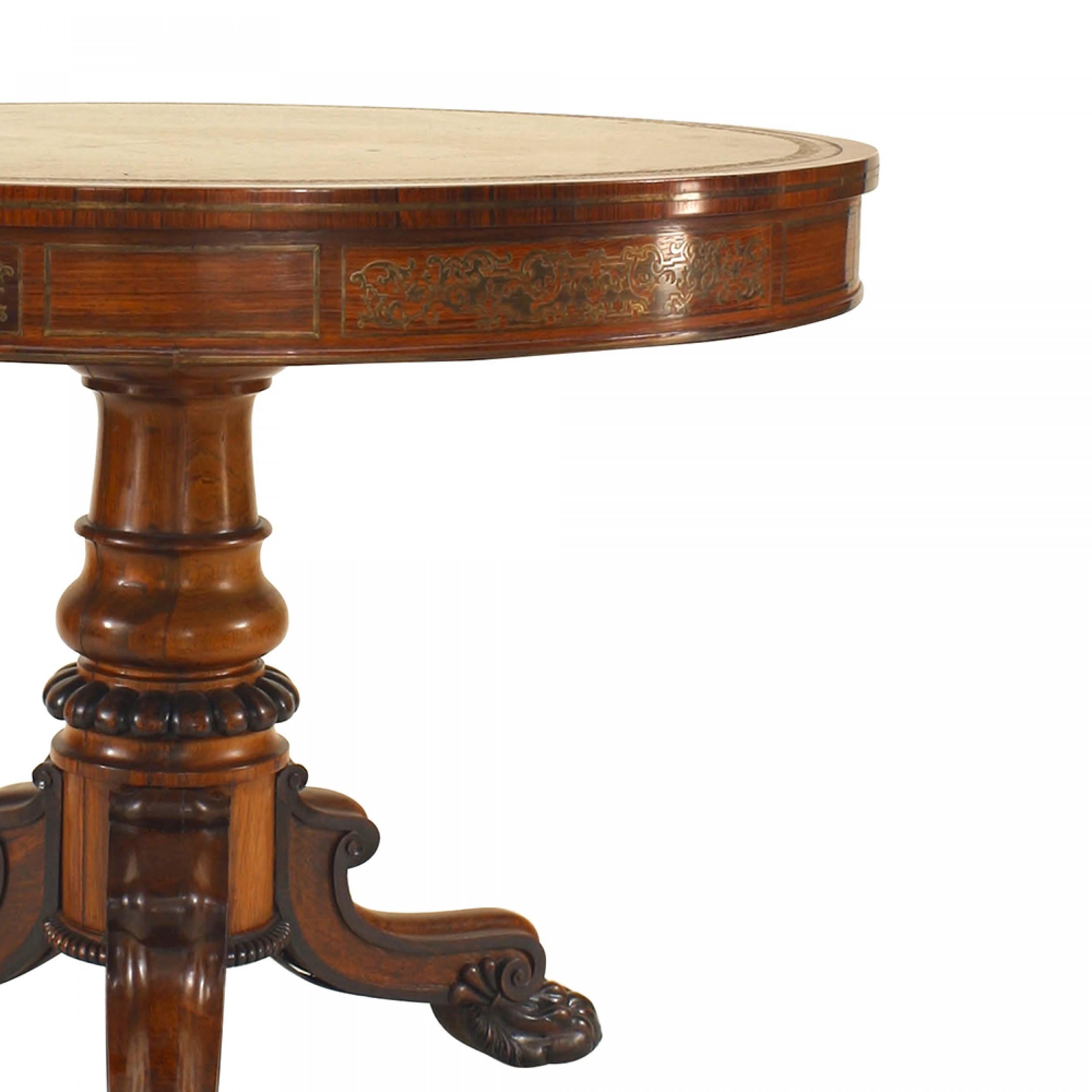 19th Century English Regency Rosewood Centre Table For Sale