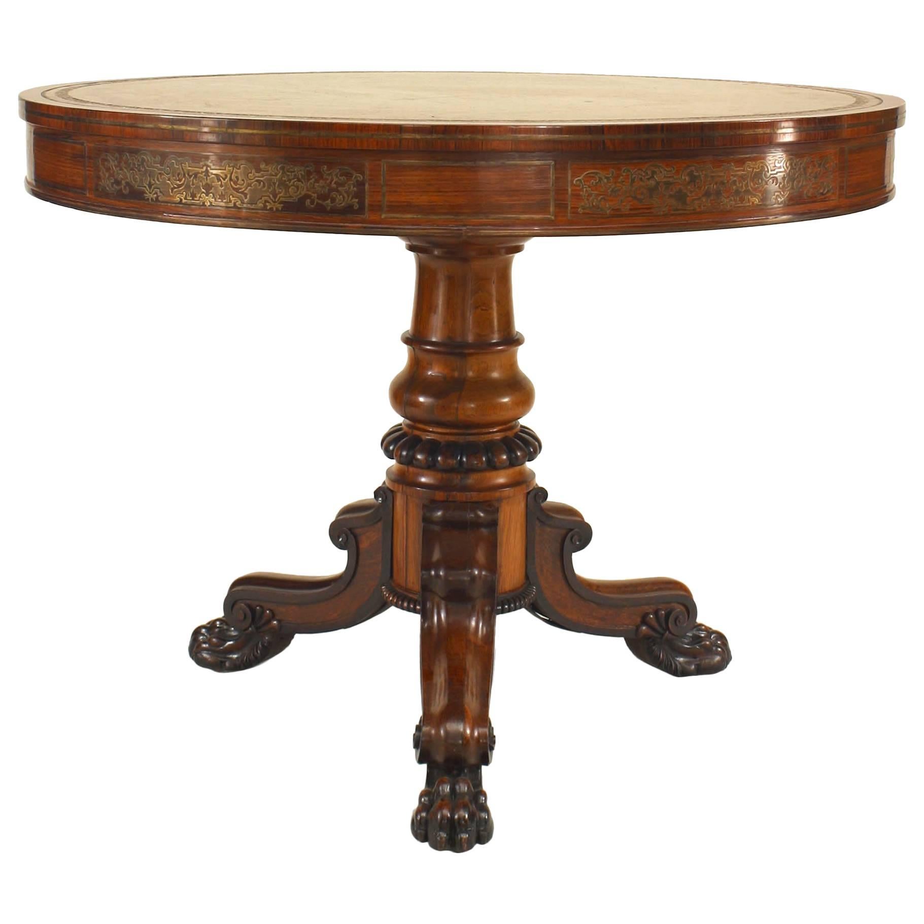 Centre de table en bois de rose de style English Regency