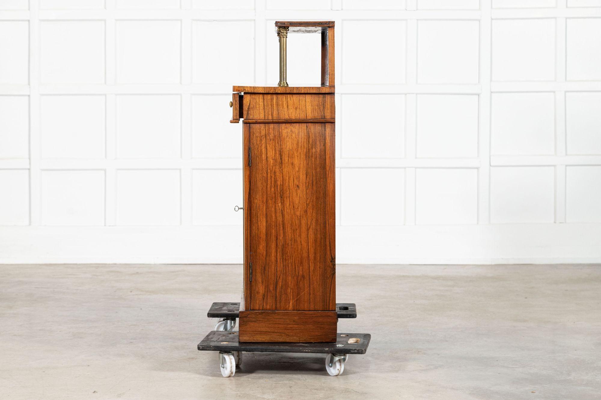 Chiffoniere inglese Regency in palissandro in vendita 6