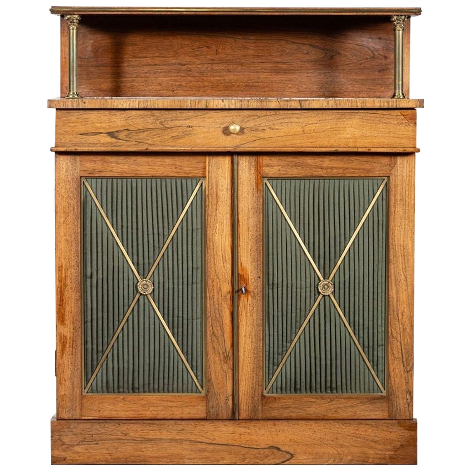 Chiffoniere inglese Regency in palissandro in vendita