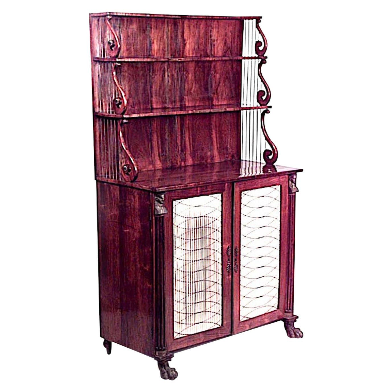 English Regency Rosewood Chiffonier in vendita