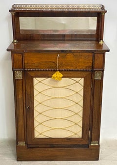 English Regency Rosewood Chiffonier Side Cabinet, Early 19th Century