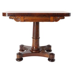English Regency Rosewood Console Form Card Table, circa 1830