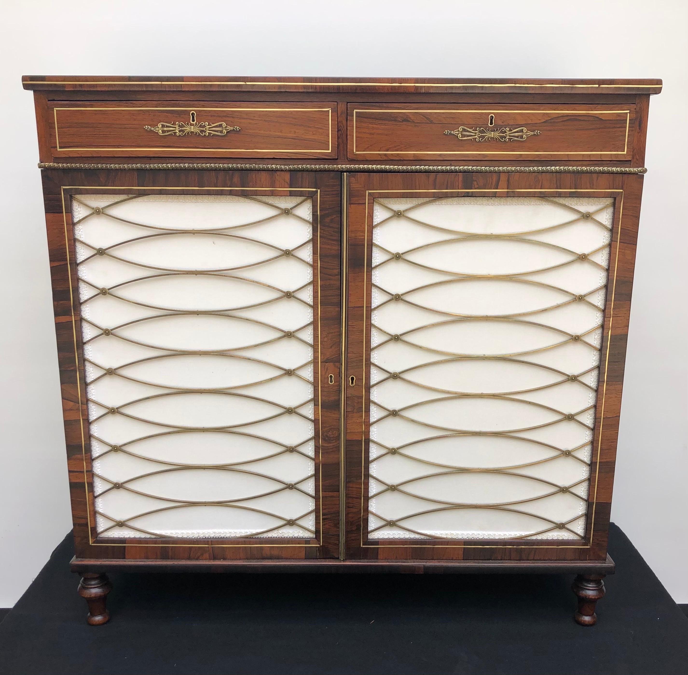 English Regency Rosewood Credenza / Side Cabinet, Early 19th Century 12