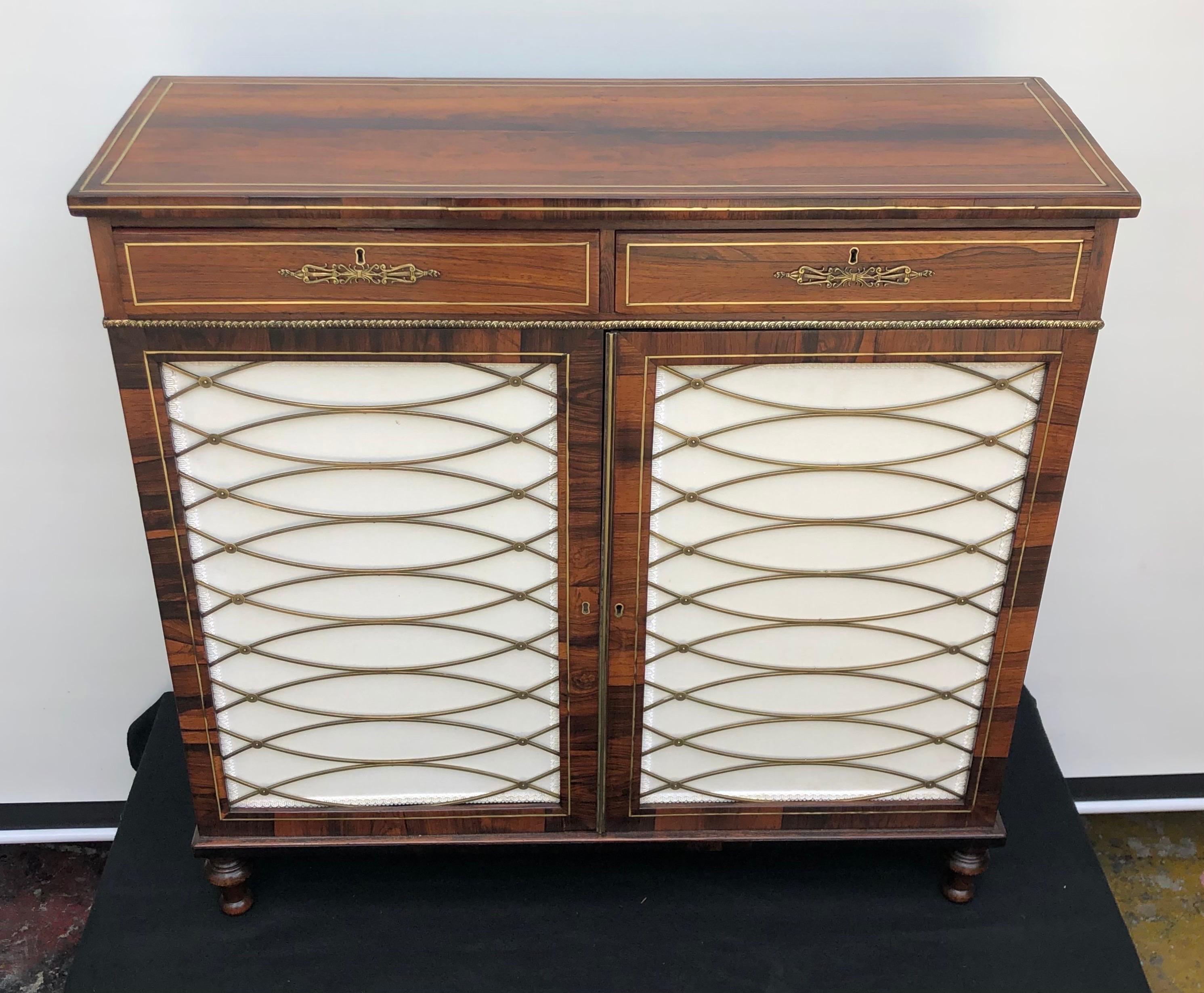 Inlay English Regency Rosewood Credenza / Side Cabinet, Early 19th Century