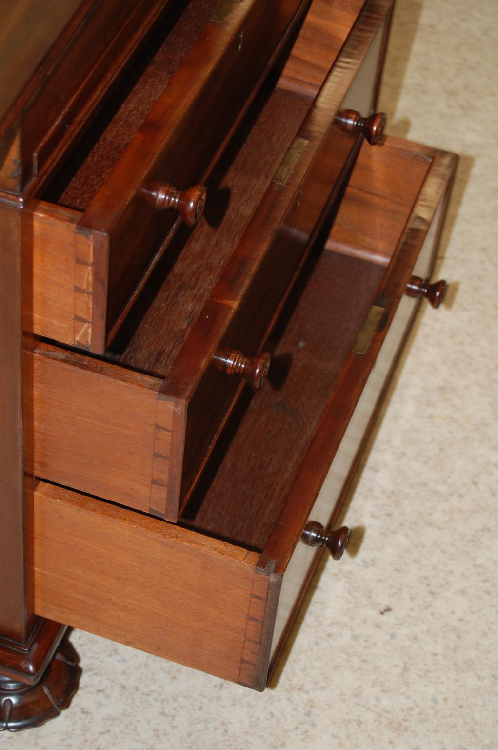 English Regency Rosewood Davenport Desk with Bookslides, Ink Drawer & Drawers 4