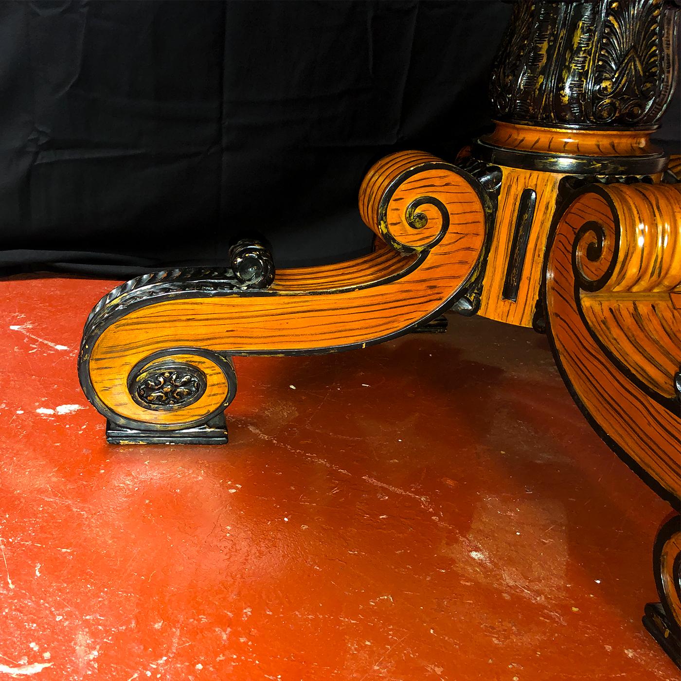 20th Century English Regency Rosewood Dining Table