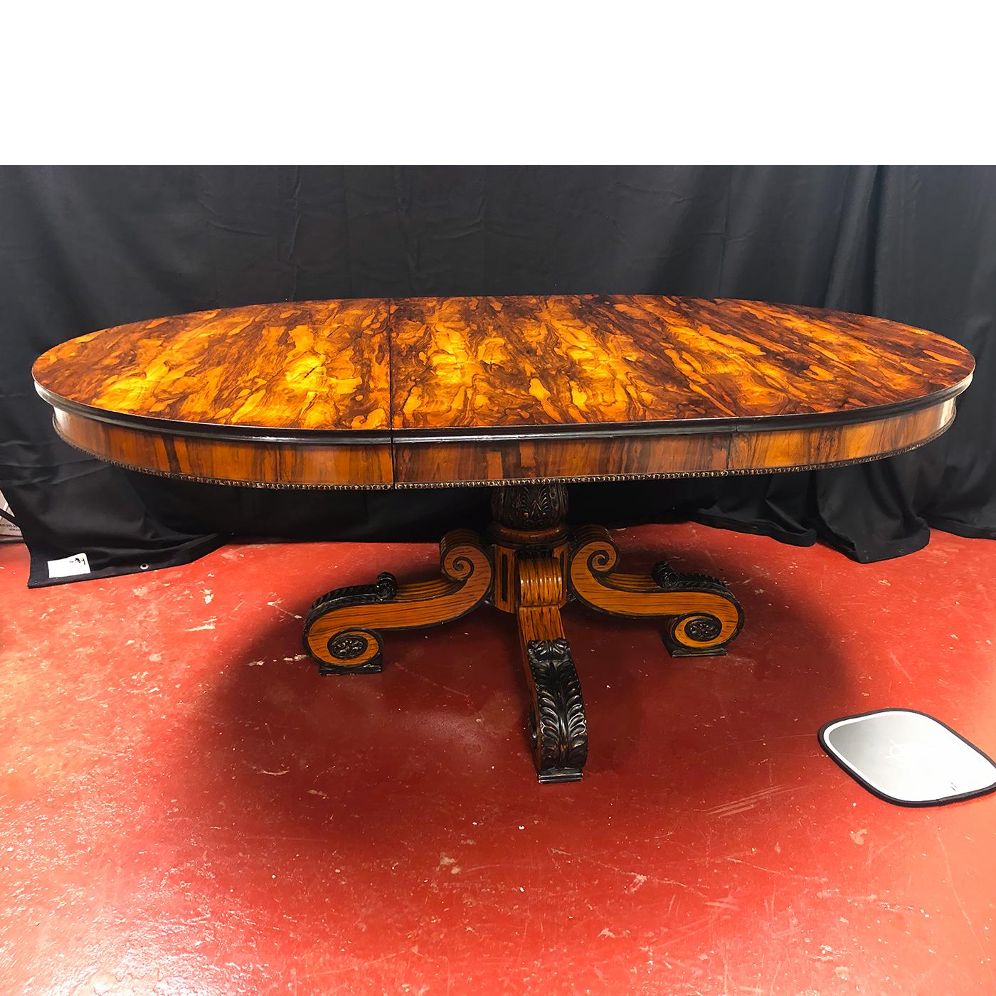 English Regency Rosewood Dining Table 1