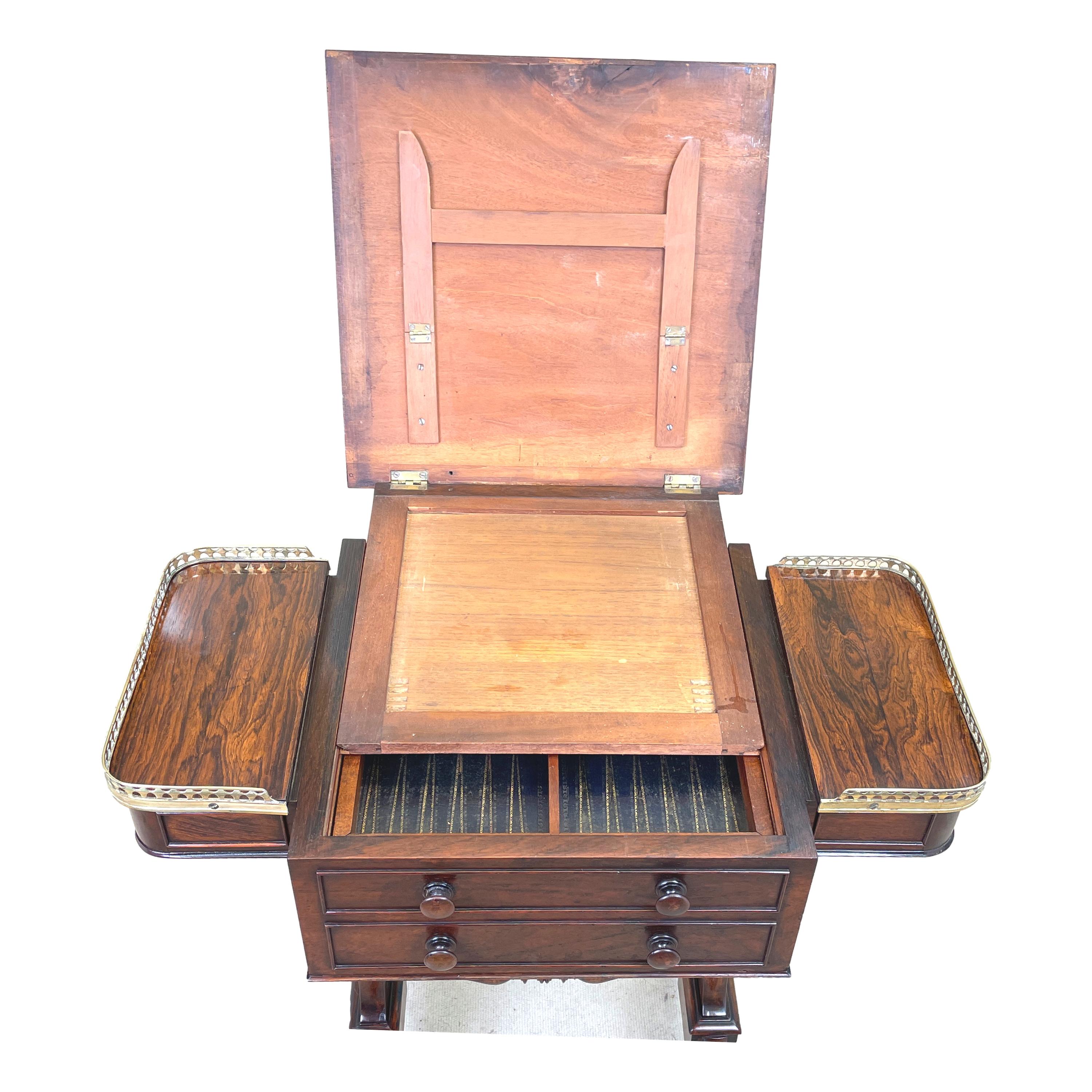 English Regency Rosewood Games Table For Sale 7