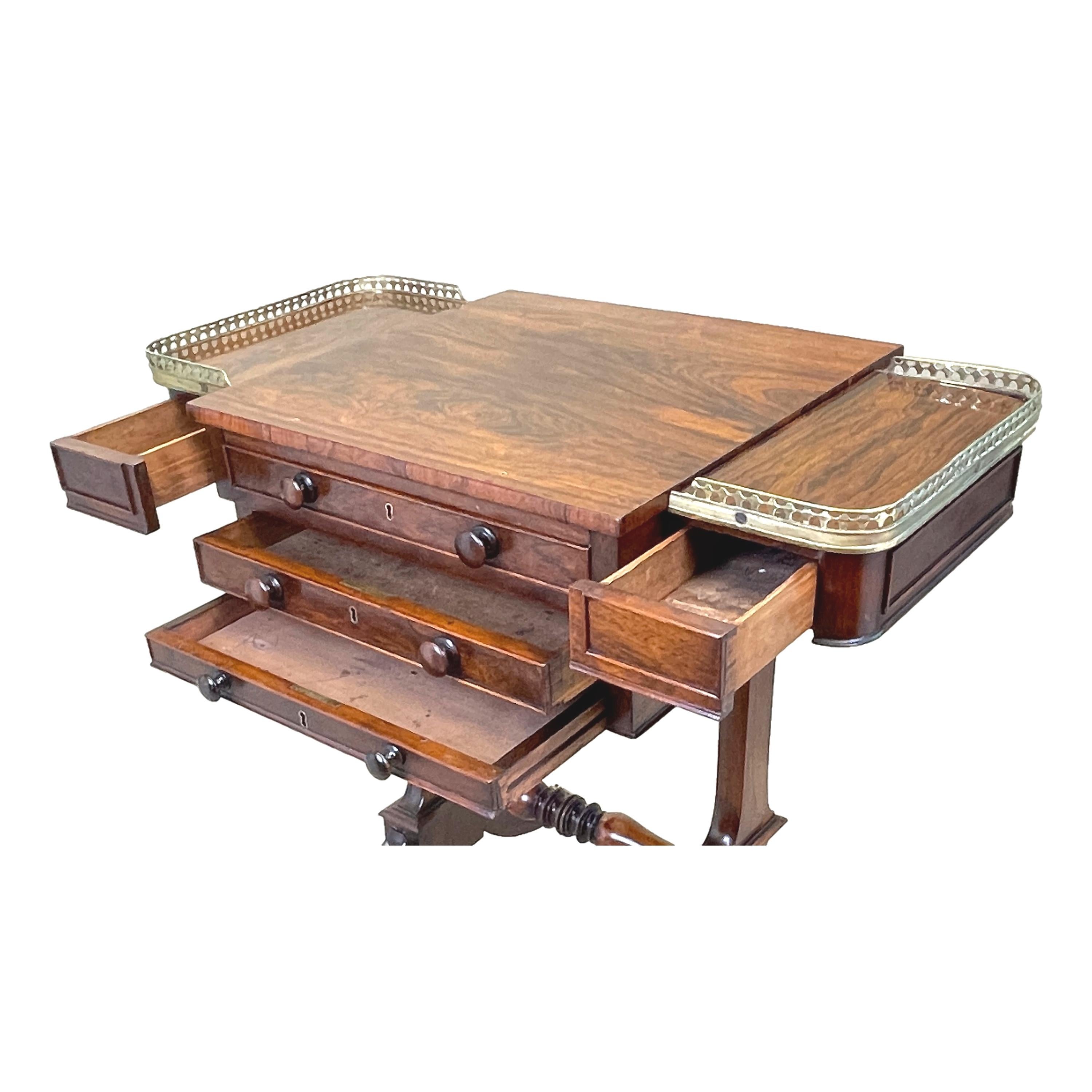 English Regency Rosewood Games Table For Sale 8