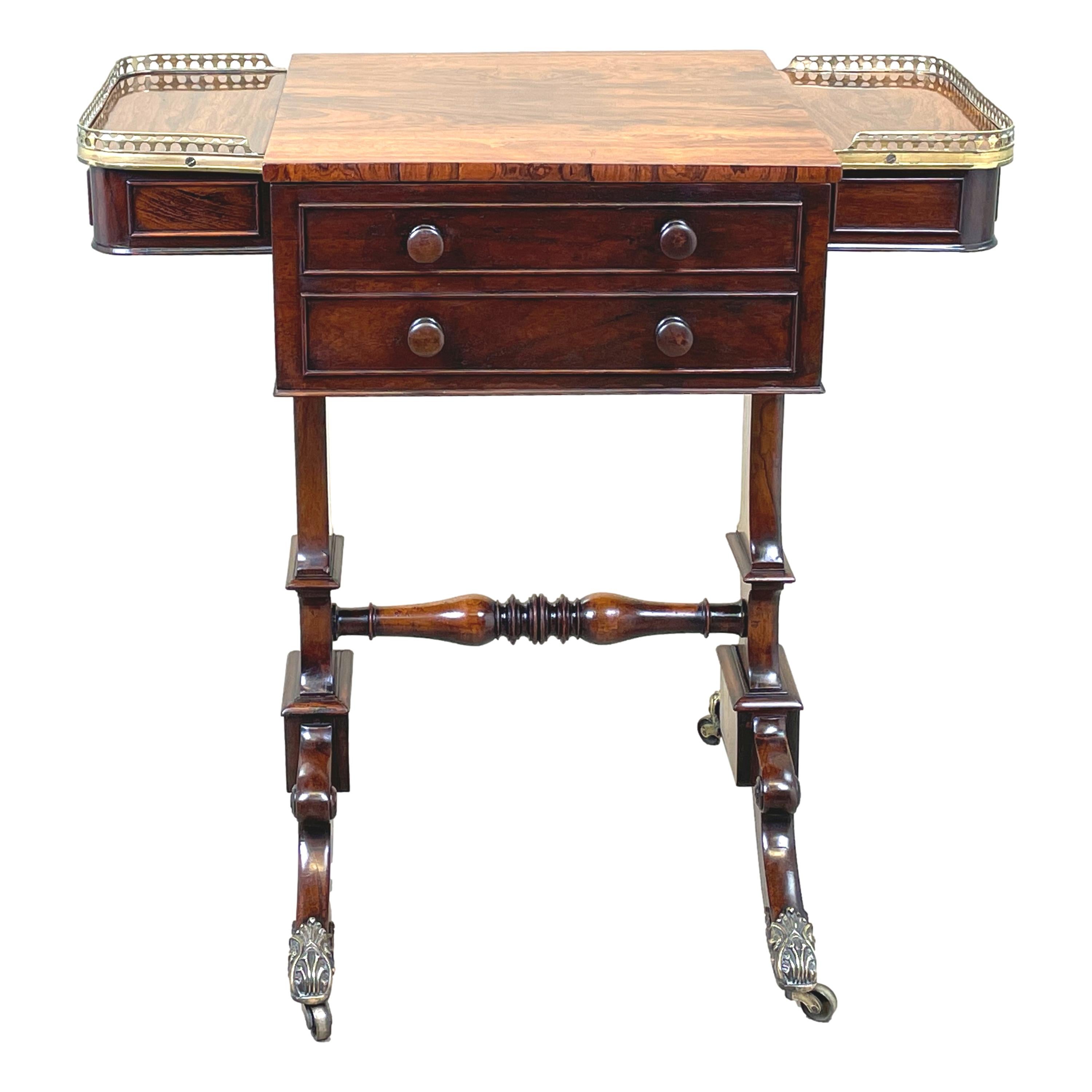 English Regency Rosewood Games Table For Sale 4