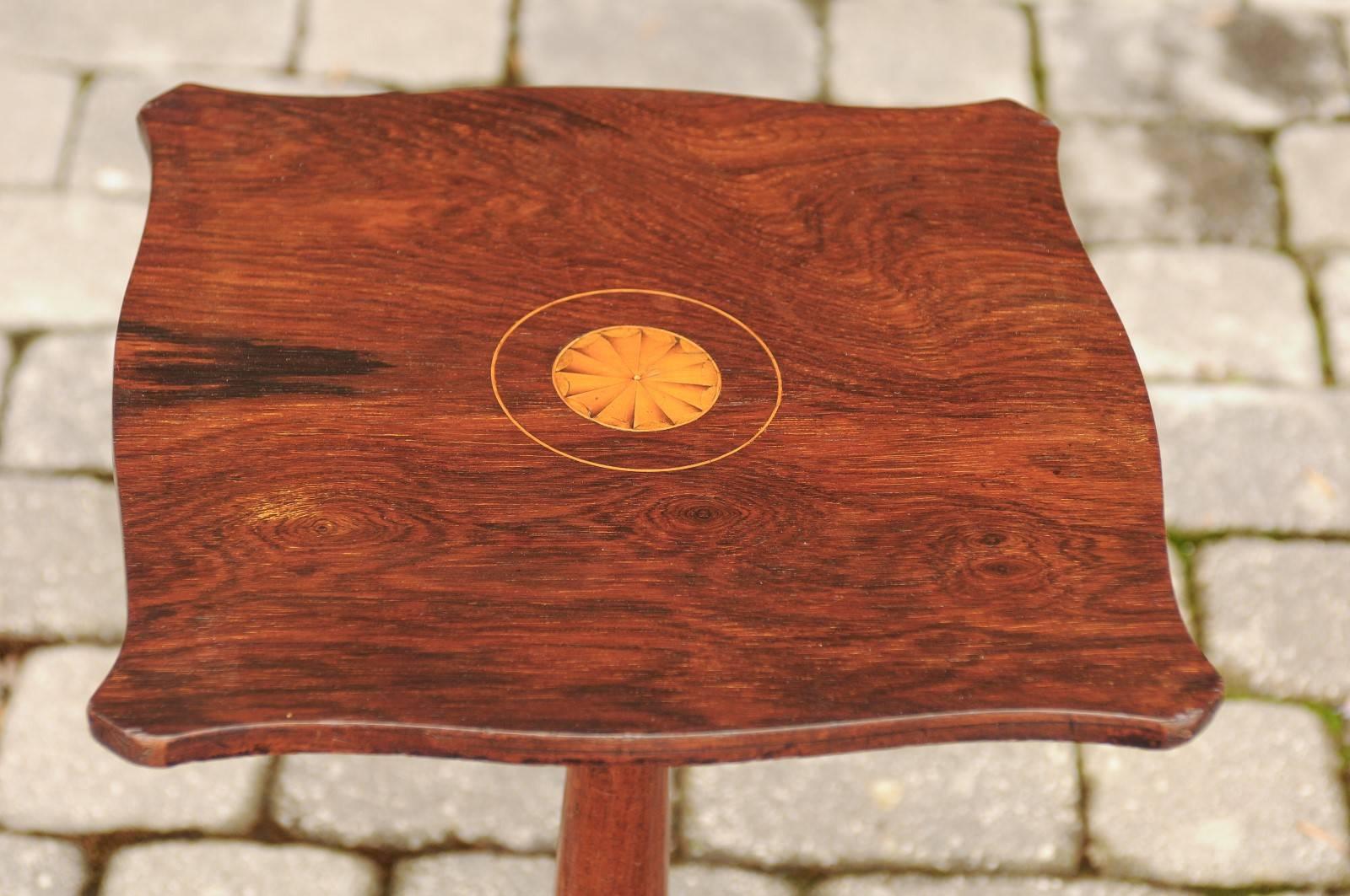 English Regency Rosewood Gueridon Table with Pedestal Base, circa 1840 1