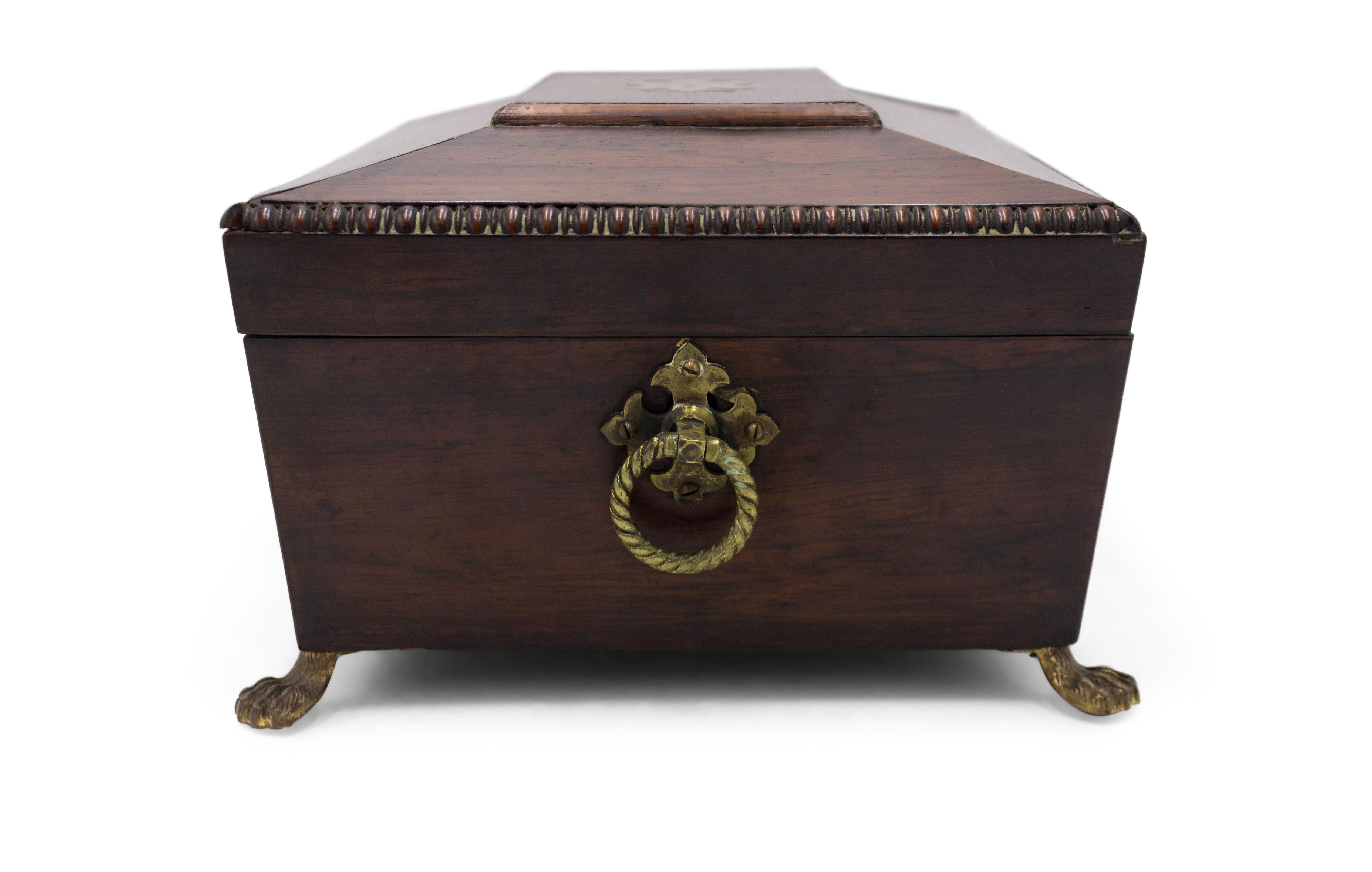 English Regency Rosewood Letter Box For Sale 1